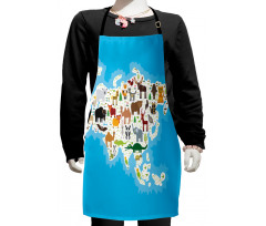 Eurasian Fauna Bear Fox Kids Apron