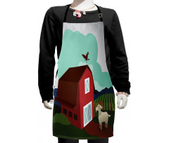 Rural Farmland Crop Bovine Kids Apron