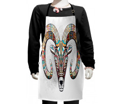 Colorful Totem Head Kids Apron