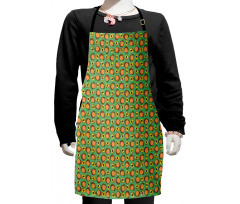 Half Slices Seeds Fruits Kids Apron