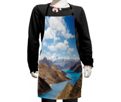 River Snowy Mountains Kids Apron