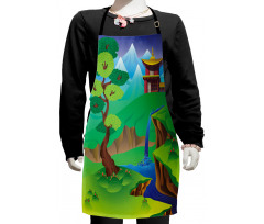 Cartoon Chinese Forest Kids Apron