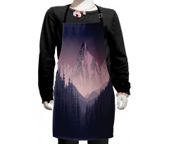 Foggy Mountain Range Kids Apron