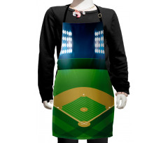 Cartoonish Field Stadium Kids Apron