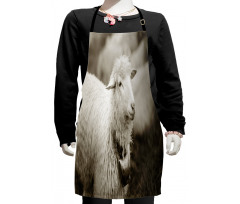 Fluffy Wooly Sheep Herd Kids Apron