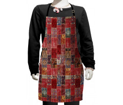 Ethnic Ornamental Squares Kids Apron