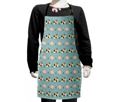 Doodle Pig Boar Oak Twig Kids Apron