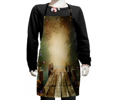 Lake and Blooming Flora Kids Apron