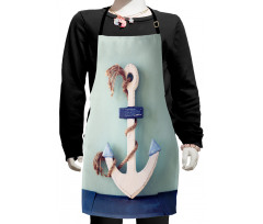 Anchor and Rope Motif Kids Apron