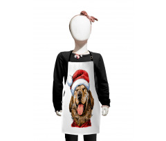 Funny Terrier Smiling Xmas Kids Apron