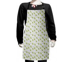 Bunnies with Floral Motifs Kids Apron