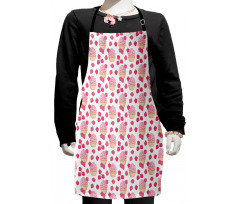 Doodle Style Strawberry Kids Apron