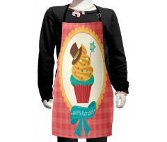 Happy Birthday Calligraphy Kids Apron