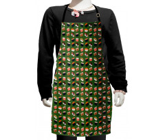 Seafood Rolls on Green Shade Kids Apron