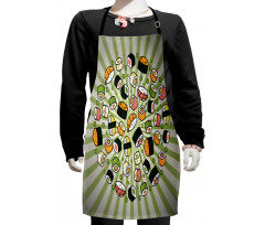 Manga Style Japanese Food Kids Apron