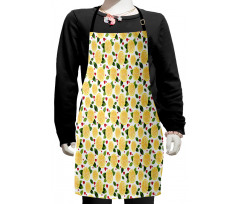 Slices Leaves and Red Hearts Kids Apron