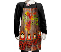 Folkloric Russian Dolls Kids Apron