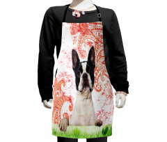 Pet Animal on Swirls Kids Apron