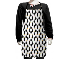 Abstract Silhouette Pattern Kids Apron