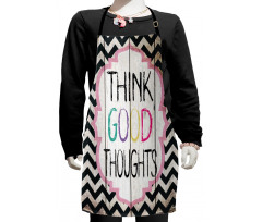 Think Thoughts Message Kids Apron