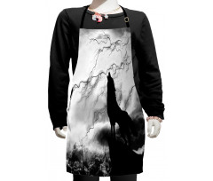 Howling Under Full Moon Kids Apron