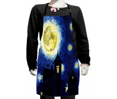 Country Houses Full Moon Kids Apron