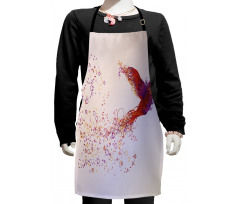 Abstract Hummingbird Kids Apron