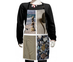 Sand and Pebbles Collage Kids Apron