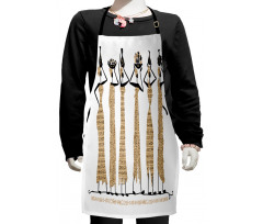 Oriental Woman Design Kids Apron