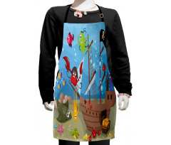 Ship Underwater Animals Kids Apron