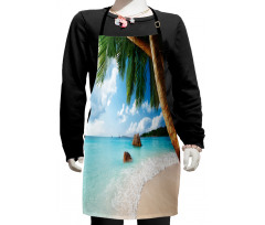 Exotic Palm Tree Ocean Kids Apron