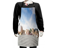 Seashells on Sand Hill Sky Kids Apron