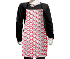 Simplistic Red Berry Pattern Kids Apron