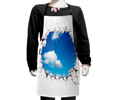 Clouds Scene from Crack Modern Kids Apron