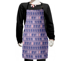 Paintbrush Blow Violet Hues Kids Apron