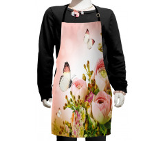 Blossoming Feminine Roses Kids Apron