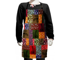 Colorful Pine Squares Art Kids Apron