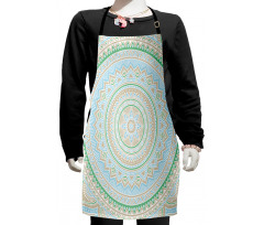 Oriental Motif Pastel Tone Kids Apron