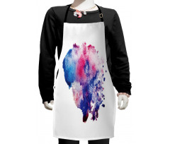 Watercolor Splash Abstract Kids Apron