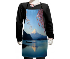 Japan Mountain and Sakura Kids Apron