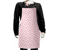 Abstract Apples on Polka Dots Kids Apron