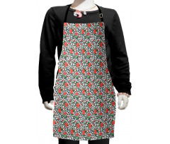 Spring Nature with Rosebuds Kids Apron