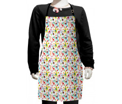 Llama Alpaca Cactus Leaves Kids Apron