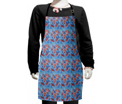 Cartoon Otters Seaweed Kids Apron