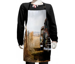 Rusty Trucks Rural View Kids Apron