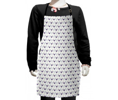 Smiling Whales with Bubbles Kids Apron