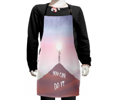 Woman and Welcoming Sun Kids Apron