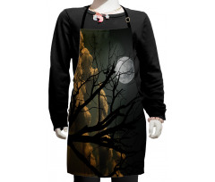 Bare Branches and Full Moon Kids Apron