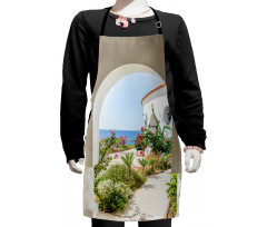 Plants Flowers Sea Panorama Kids Apron