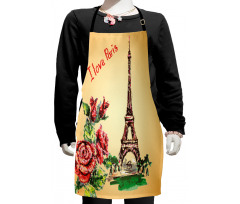 Love in Paris Eiffel Kids Apron